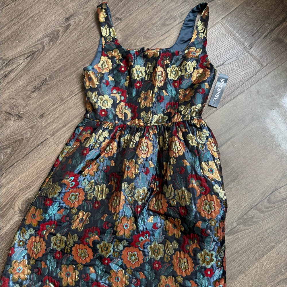 Modcloth Multicolor Floral Midi Dress